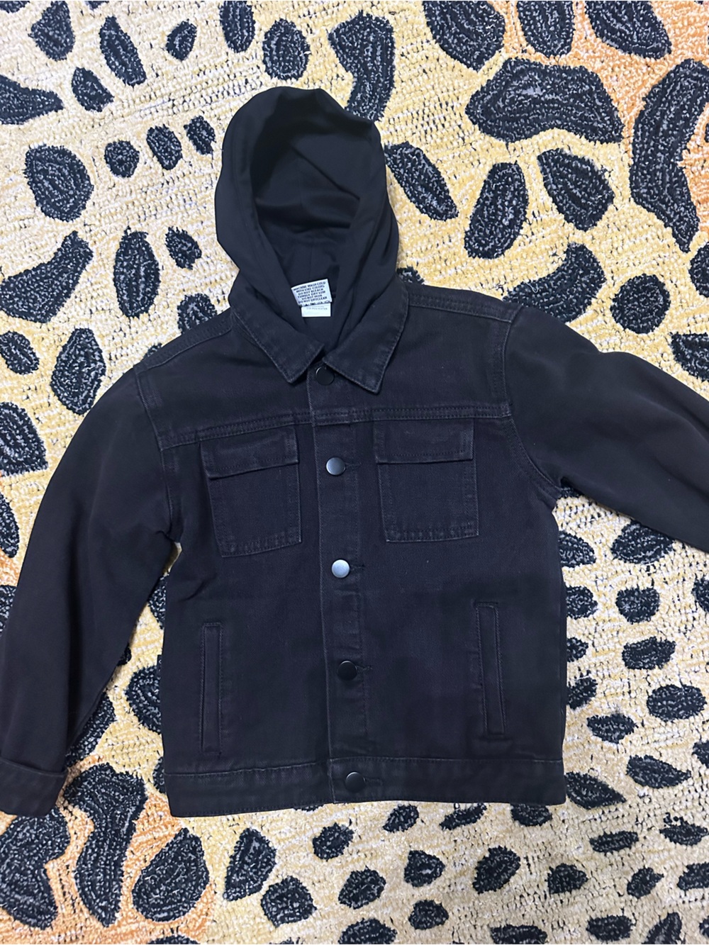Scout Black Hooded Jean Jacket for Kids